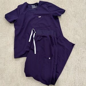 Figs Women's Scrub Set in Dark Purple